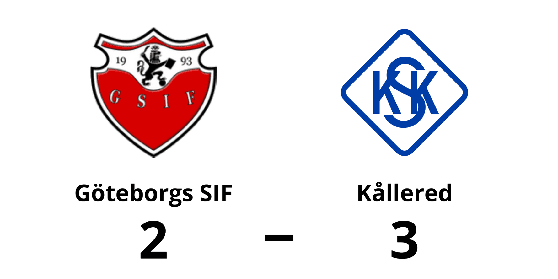 Göteborgs SIF dam förlorade mot Kållered SK