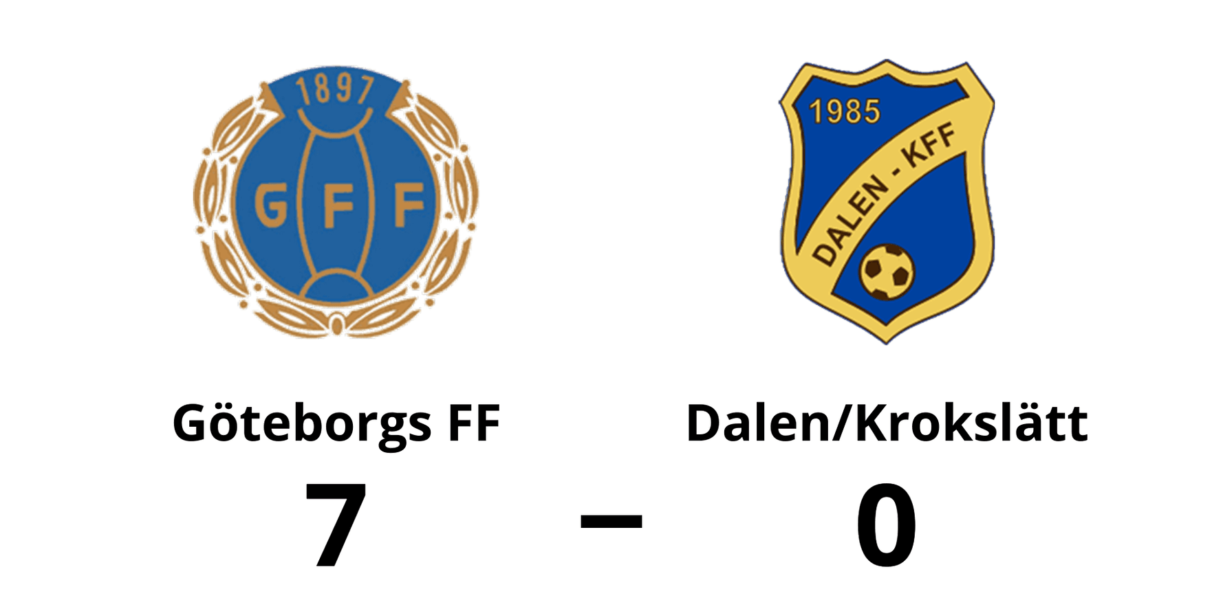 Göteborgs FF vann mot Dalen/KFF