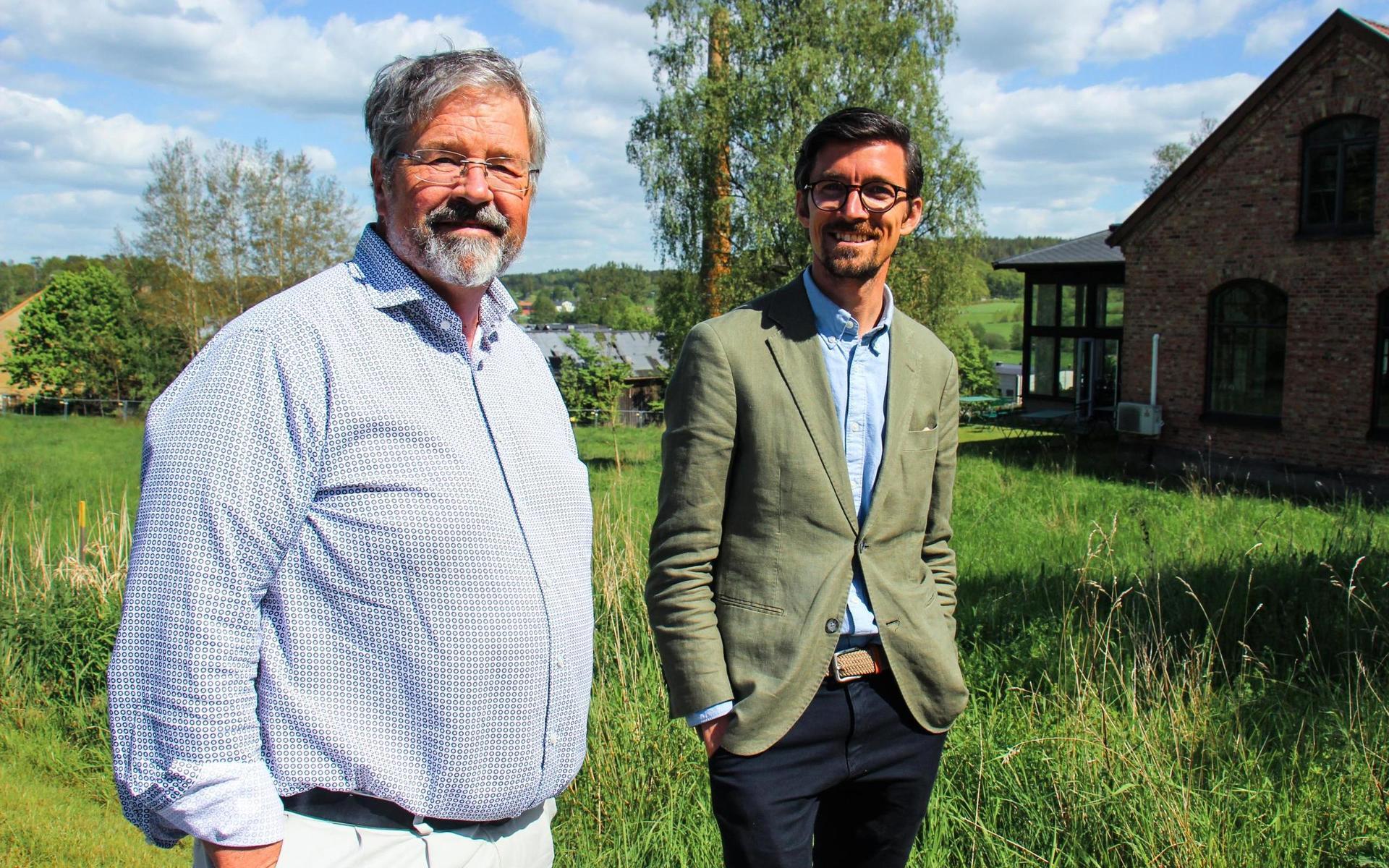 John Johanson och Erik Fischer är noga med att platsens själ ska bevaras. Husen de tänkt sig blir inga skyskrapor, men inte heller enplansvillor. 