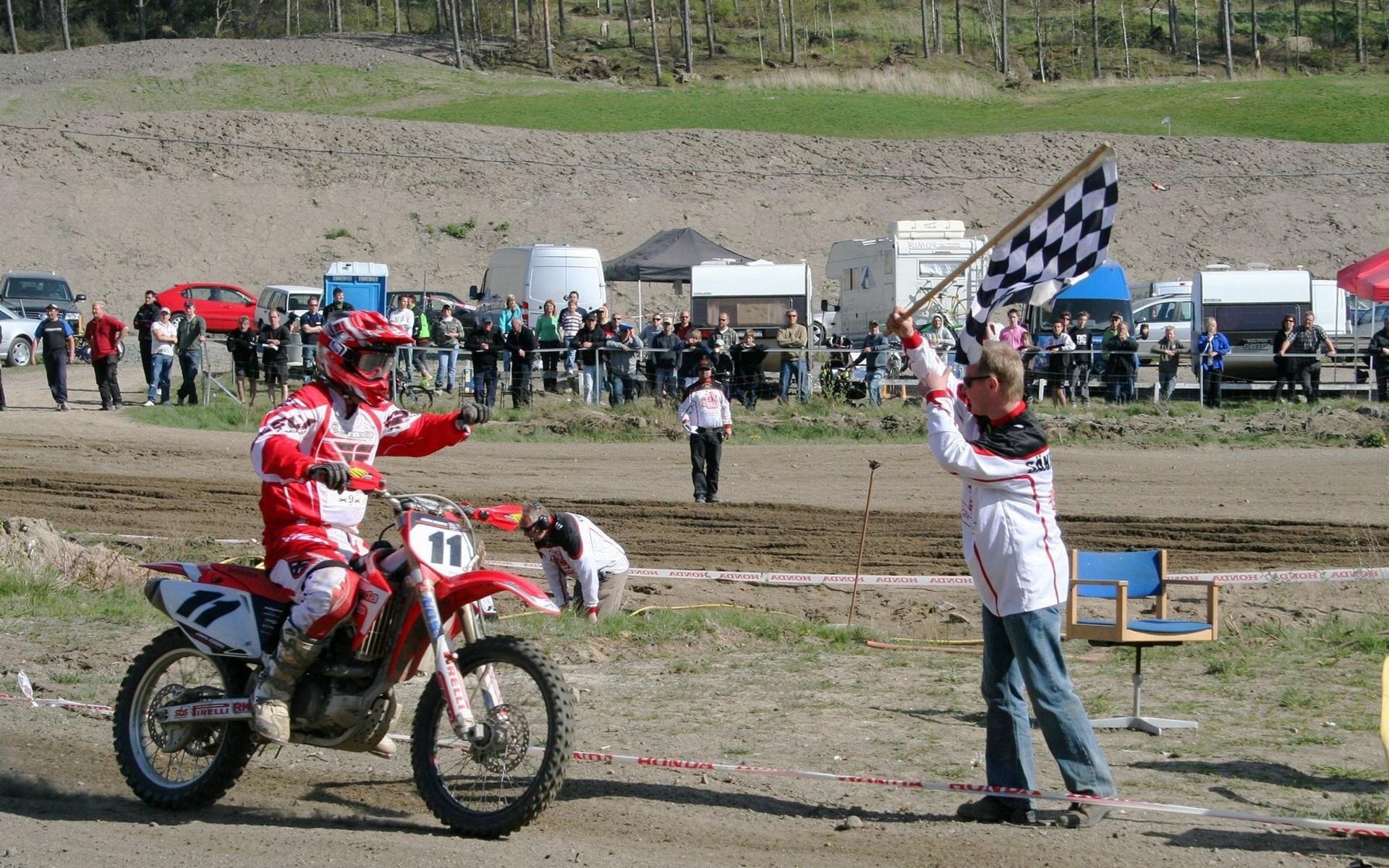 Jonas Edberg vinnare SM-deltävlingen i  speedcross på Blixåsbanan 2007.